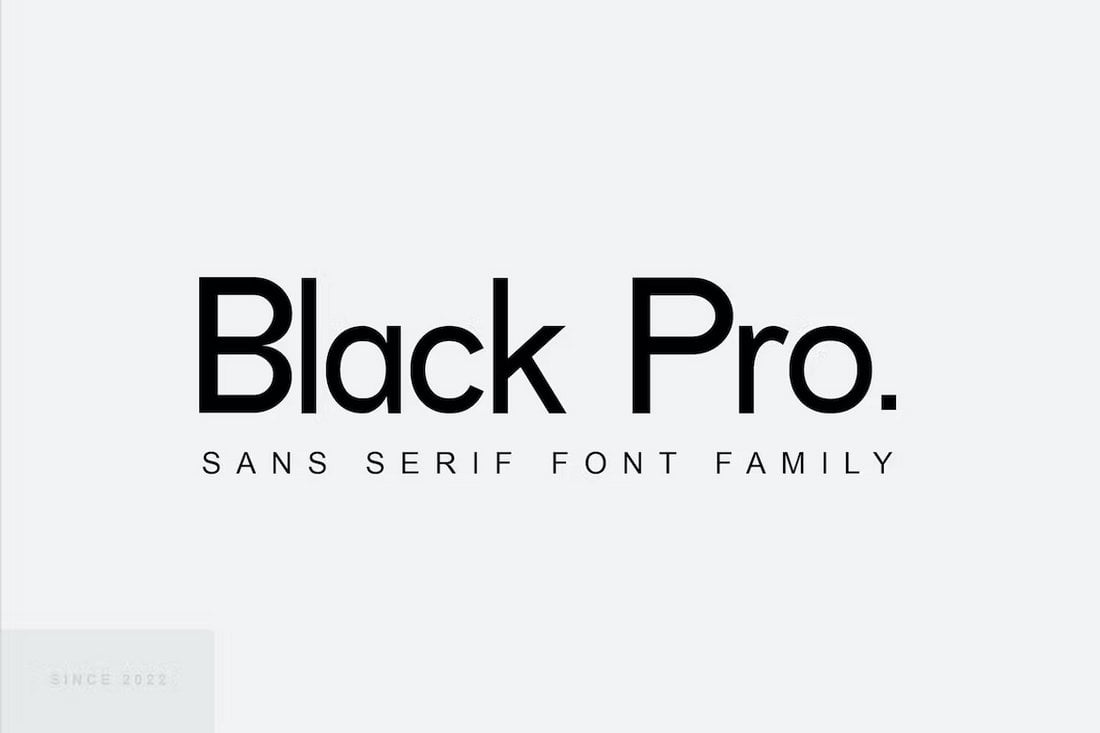 Black Pro - Sans Serif Font for Contracts