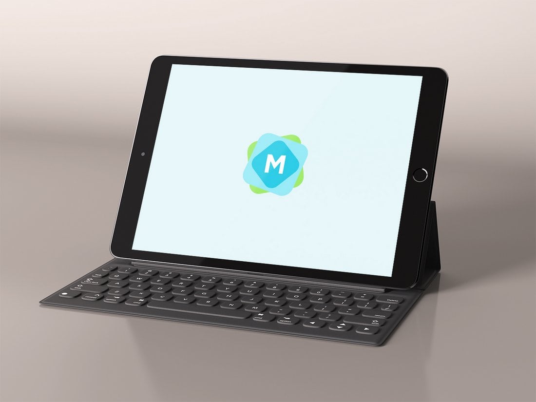 Black iPad Pro Keyboard Mockup