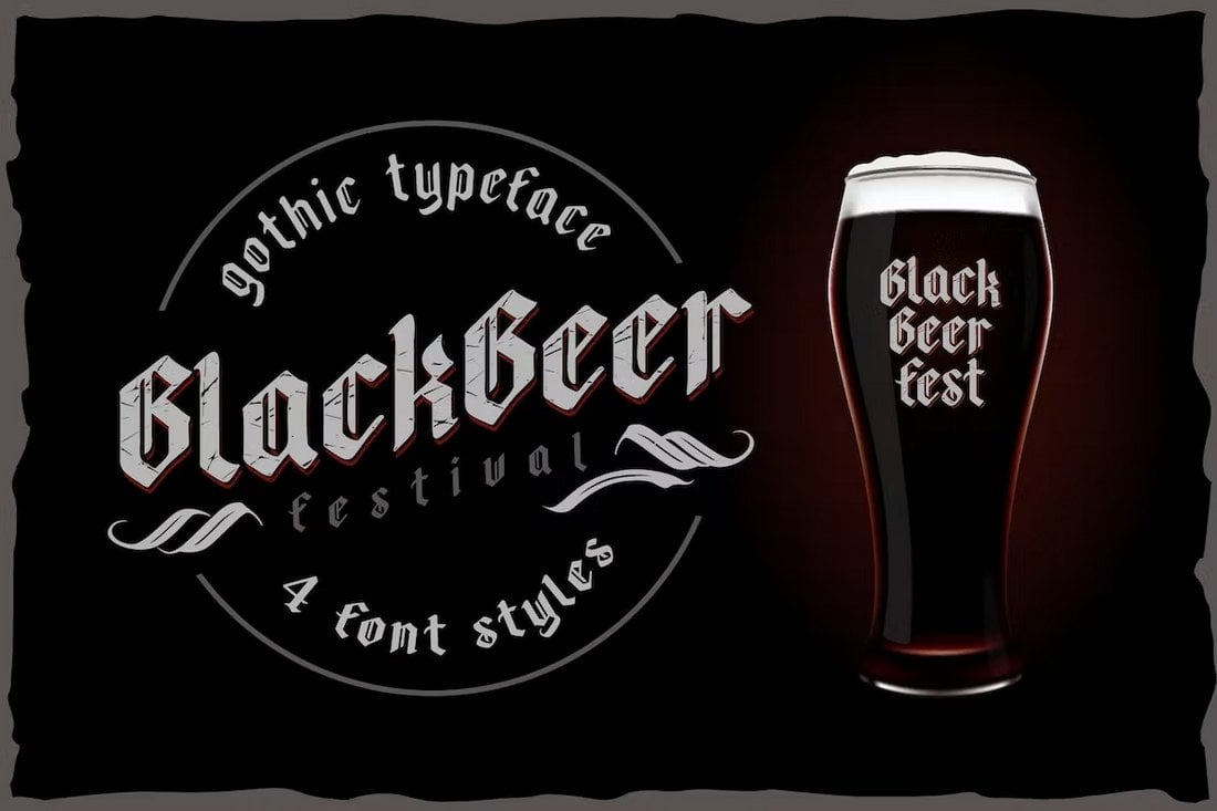 Blackbeer - Strong Gothic Bar Font