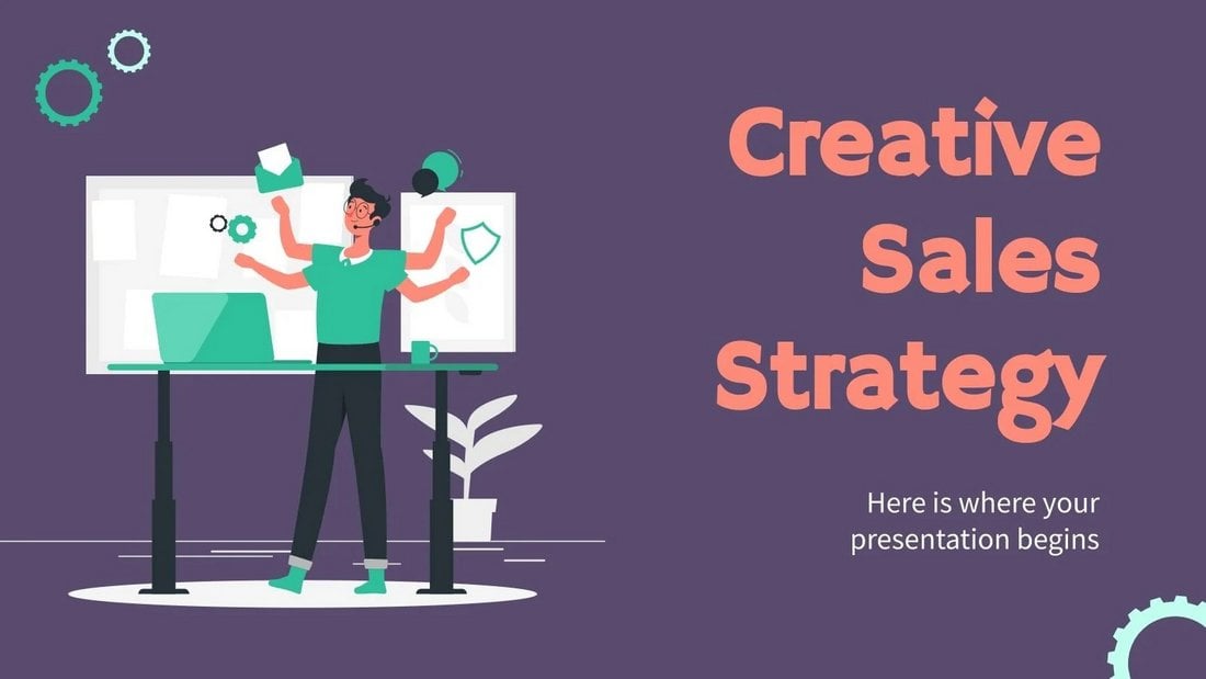 Creative Sales Strategy Plan Free PowerPoint Template