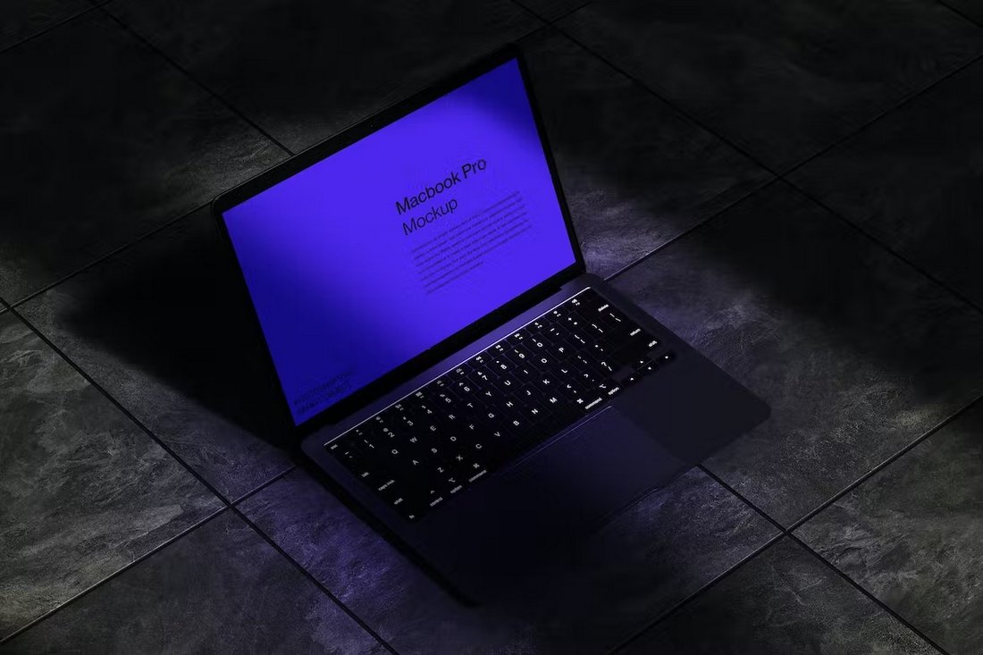 Dark MacBook Laptop Mockup