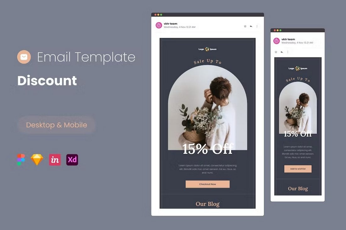 Discount Offer Adobe XD Email Template