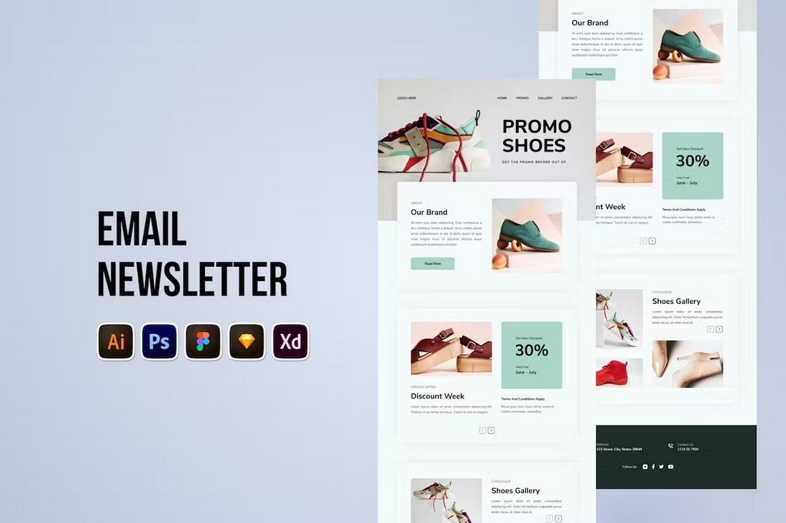 Fashion Email Newsletter Adobe XD Template