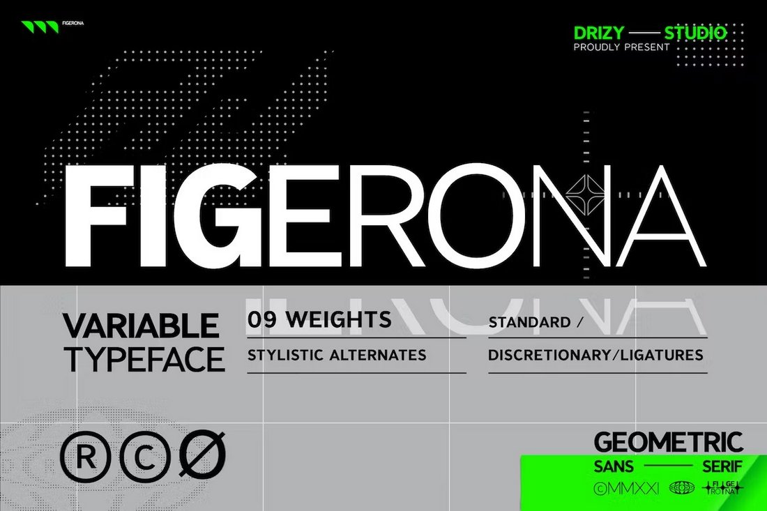 Figerona - Modern Tech Advertising Fonts