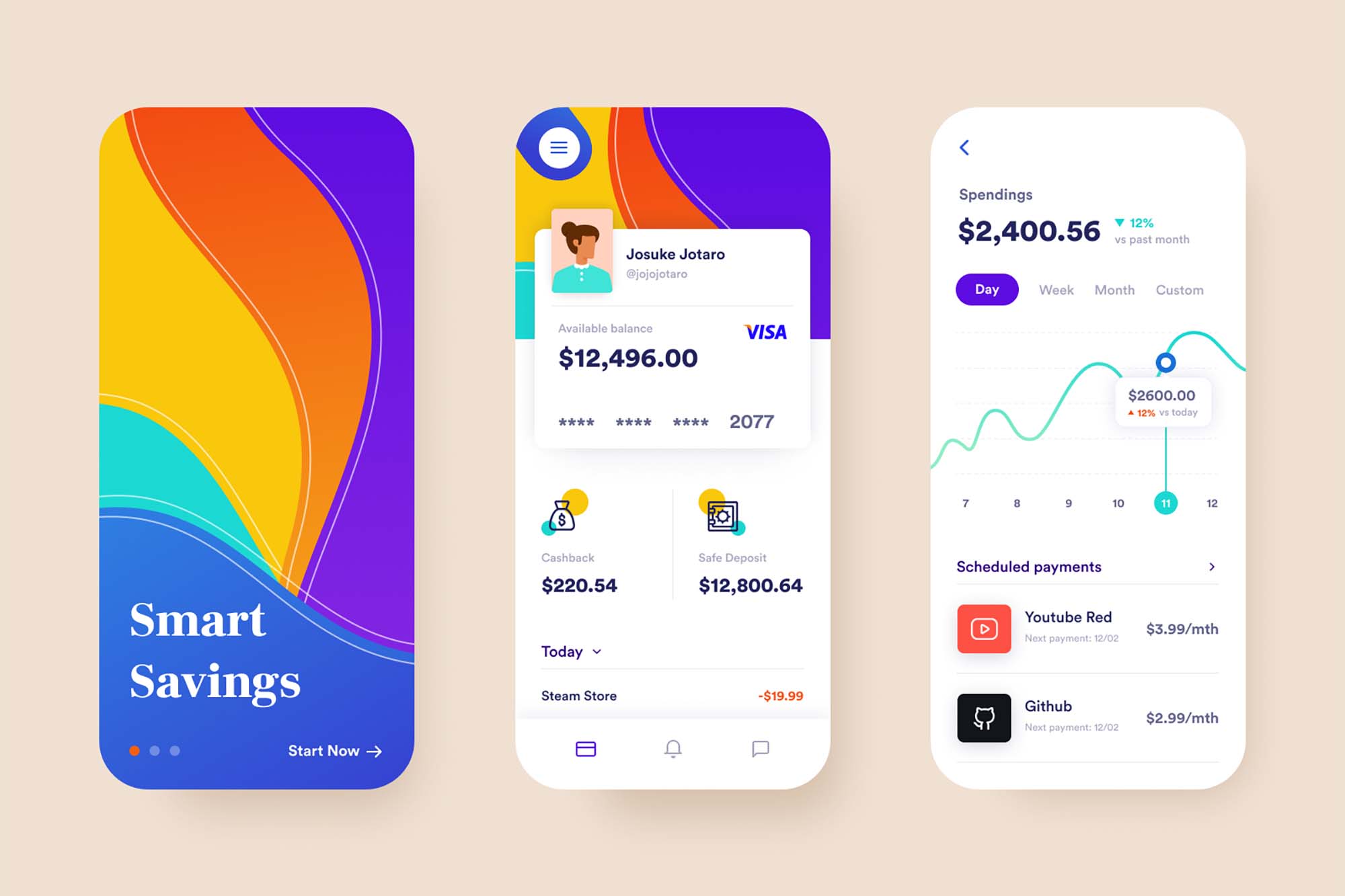 Free Bank App Concept Template