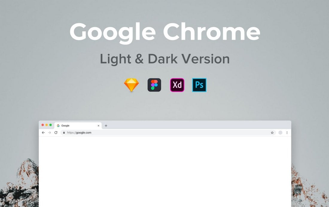 Free Google Chrome Adobe XD Mockup