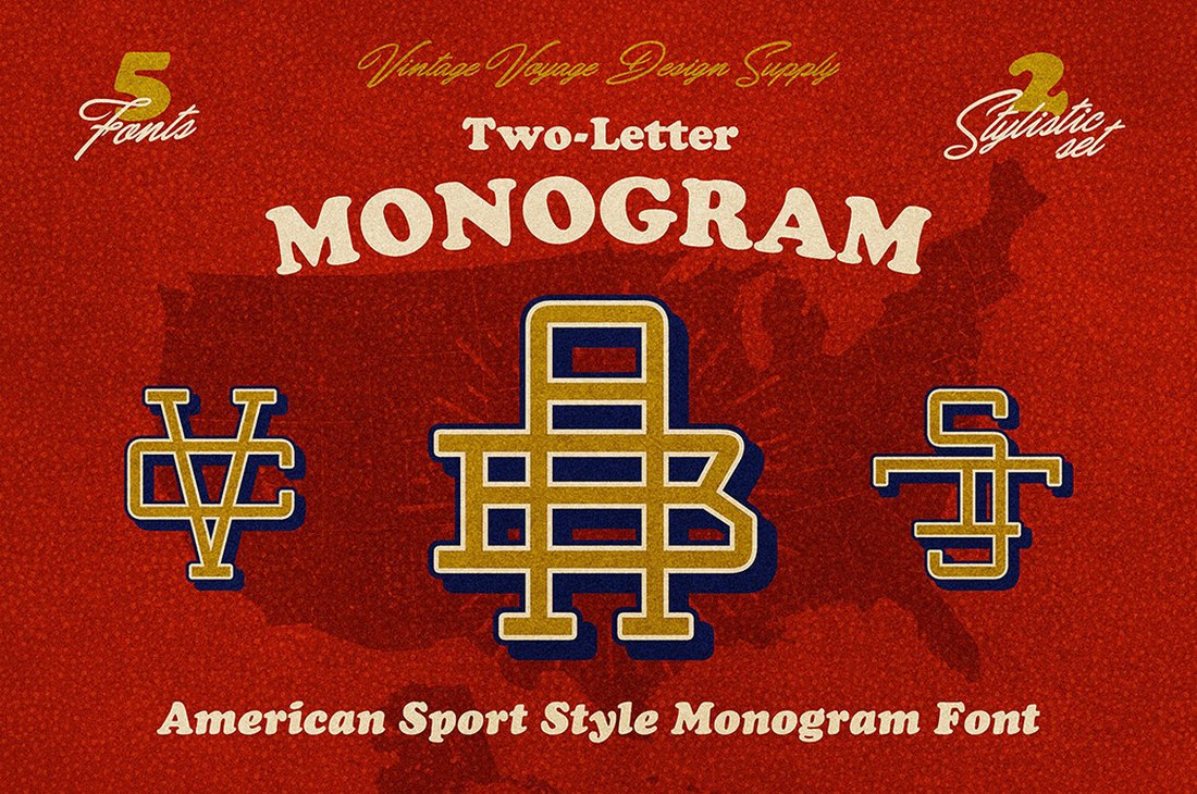 Free Vintage Monogram Font for Procreate