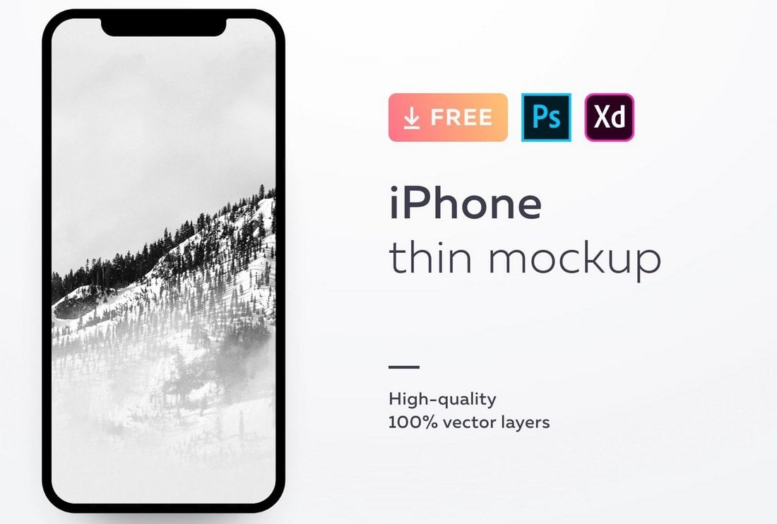 Free iPhone X and XS Mockups for Adobe XD