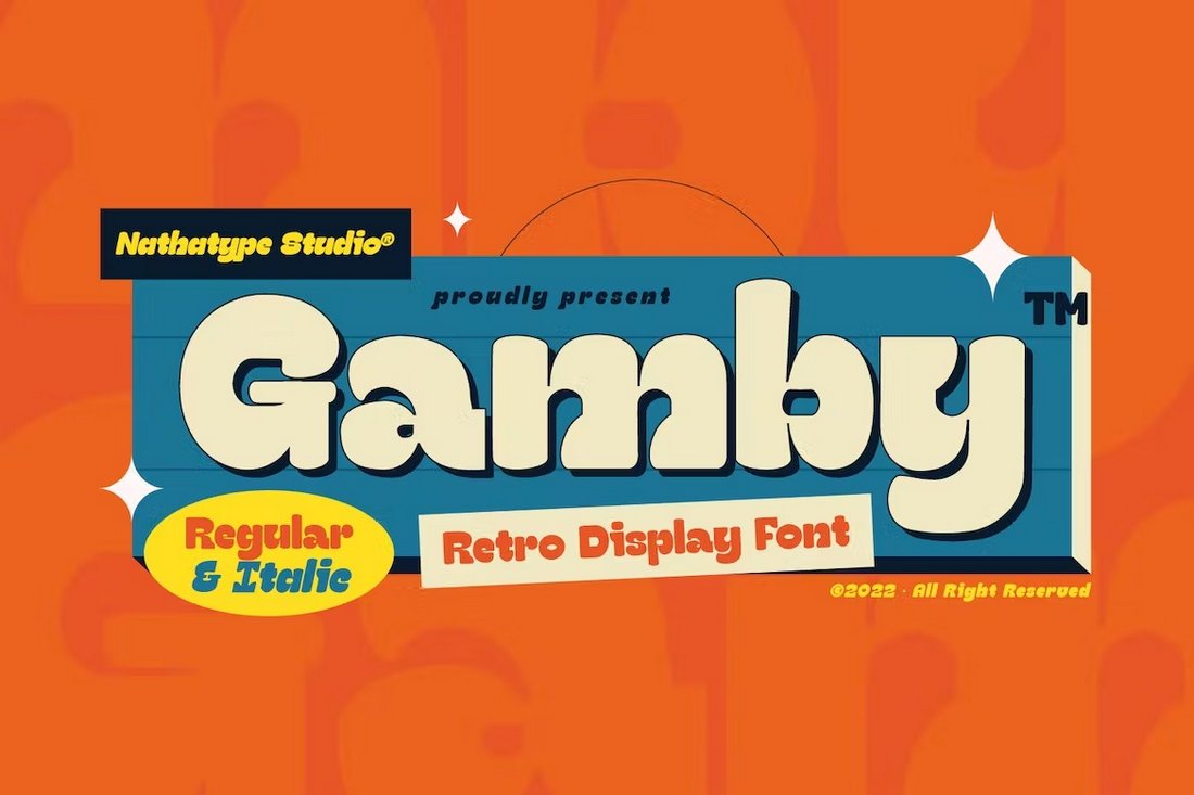 Gamby - Retro Font for T-Shirts