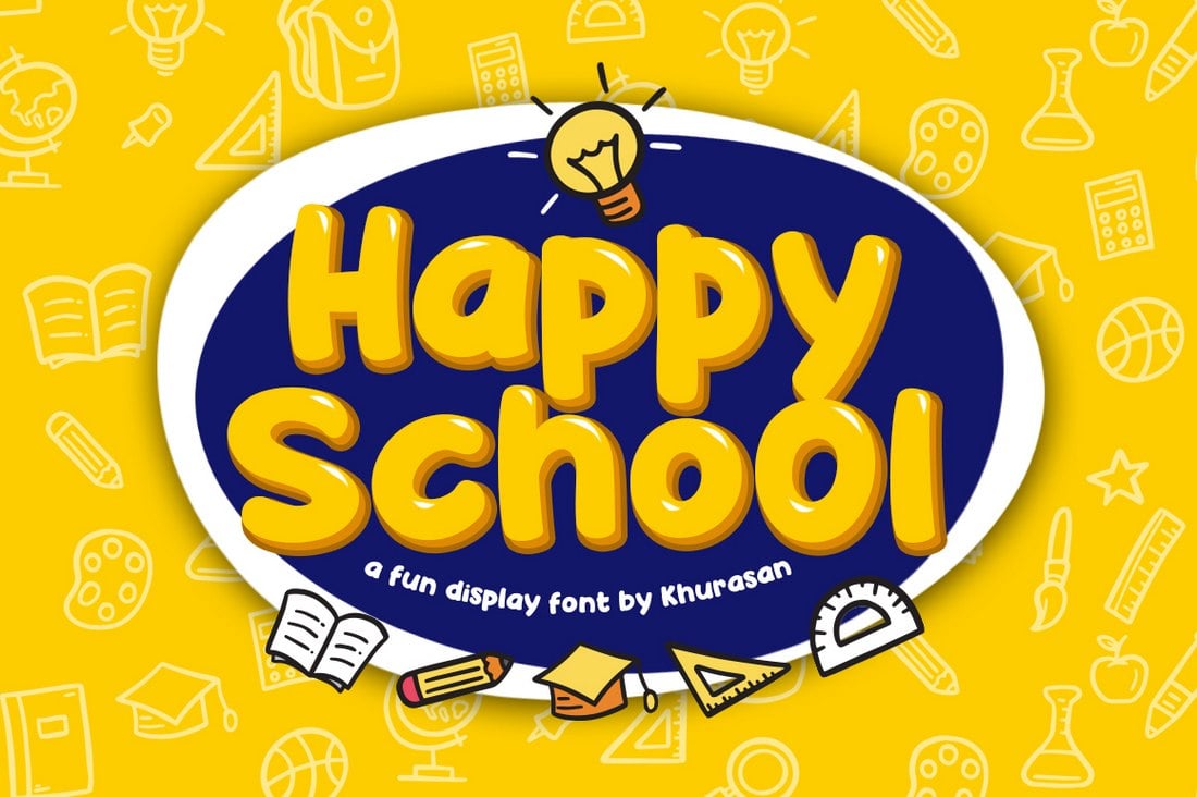 Happy-School - Free Fun Display Font