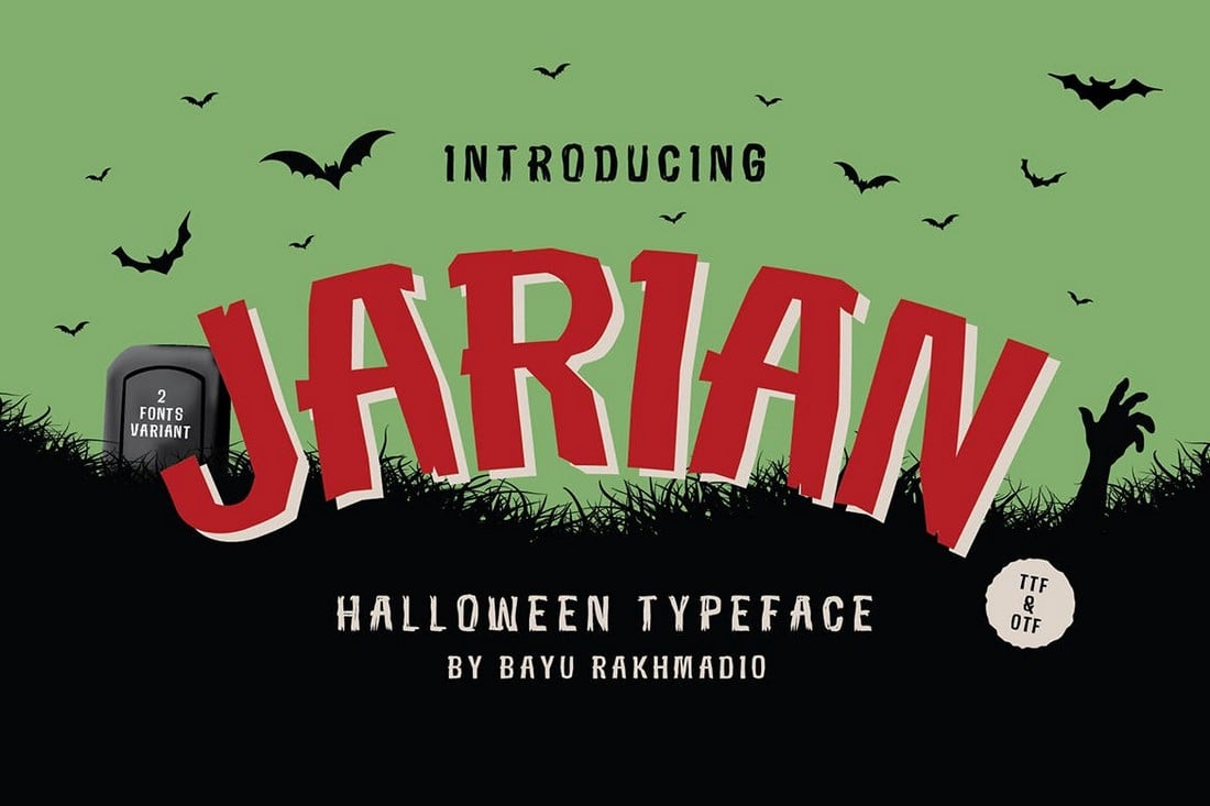 JARIAN - Halloween-Style Comic Font