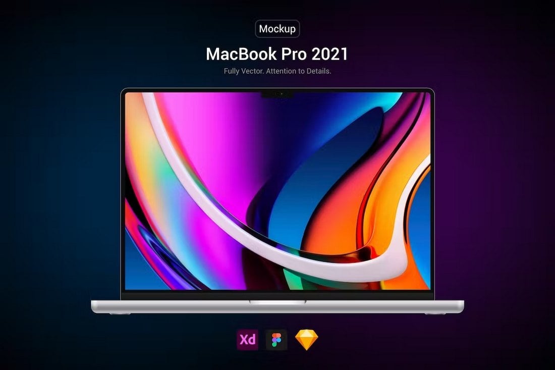 MacBook Pro Adobe XD Mockup