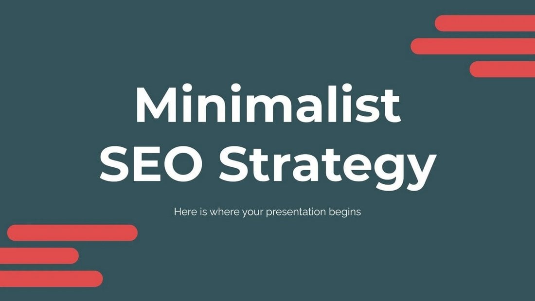 Minimalist SEO Strategy Plan PowerPoint Template
