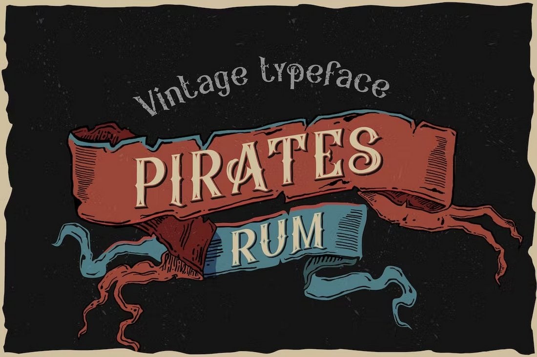 Pirates Rum - Vintage Bar Font