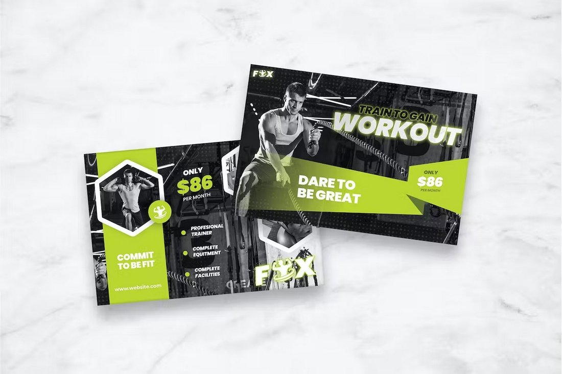 Postcard Template for Gym & Fitness Centers