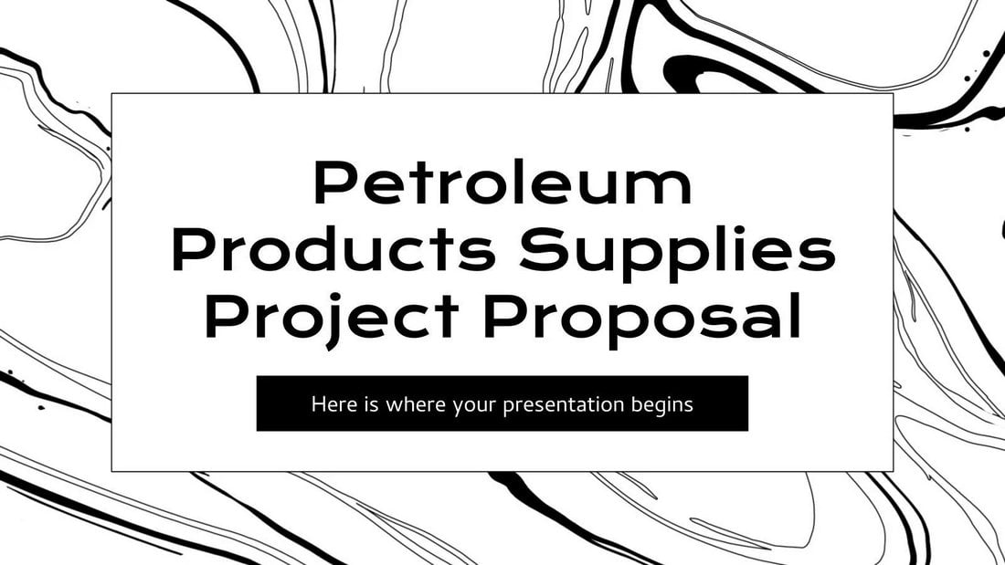 Project Proposal Free Black and White PPT