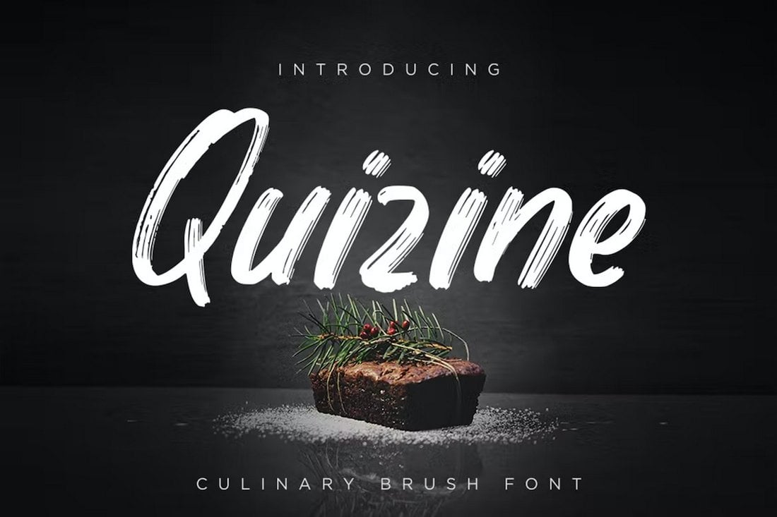 Quizine - Brush Font for Menus