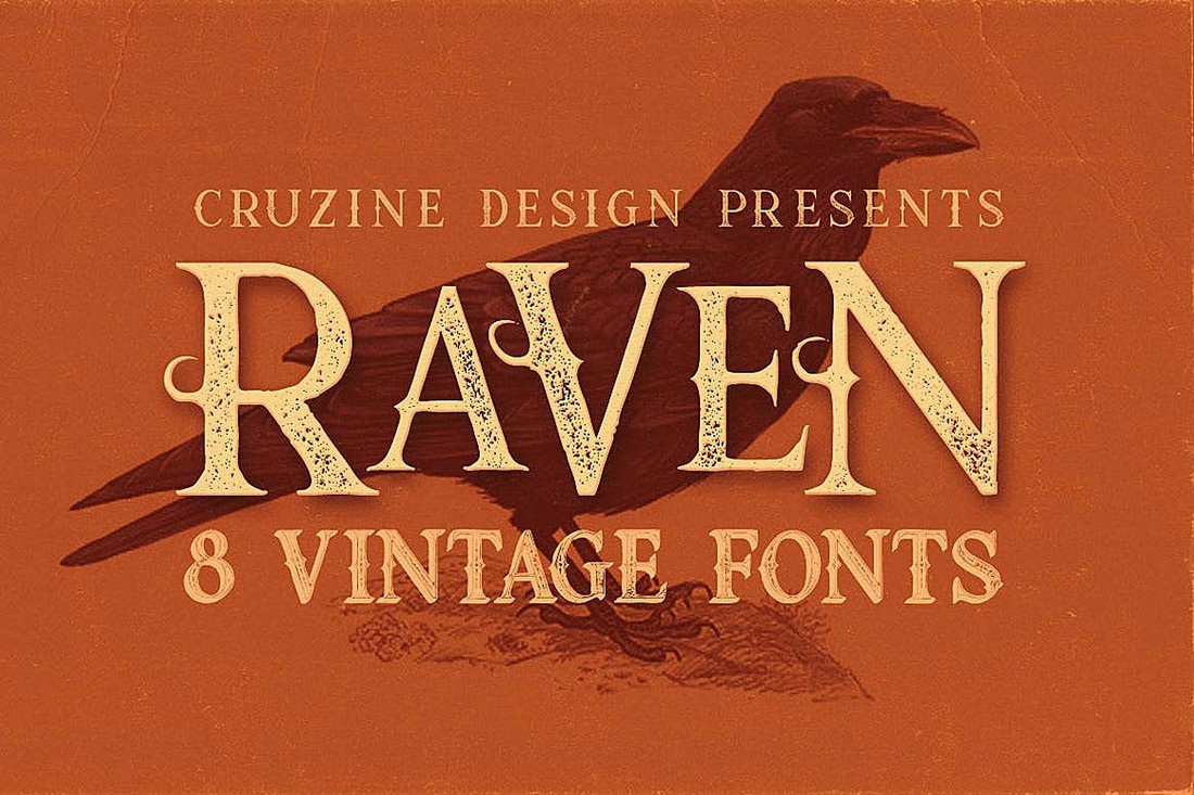 Raven - Vintage Comic Font Family