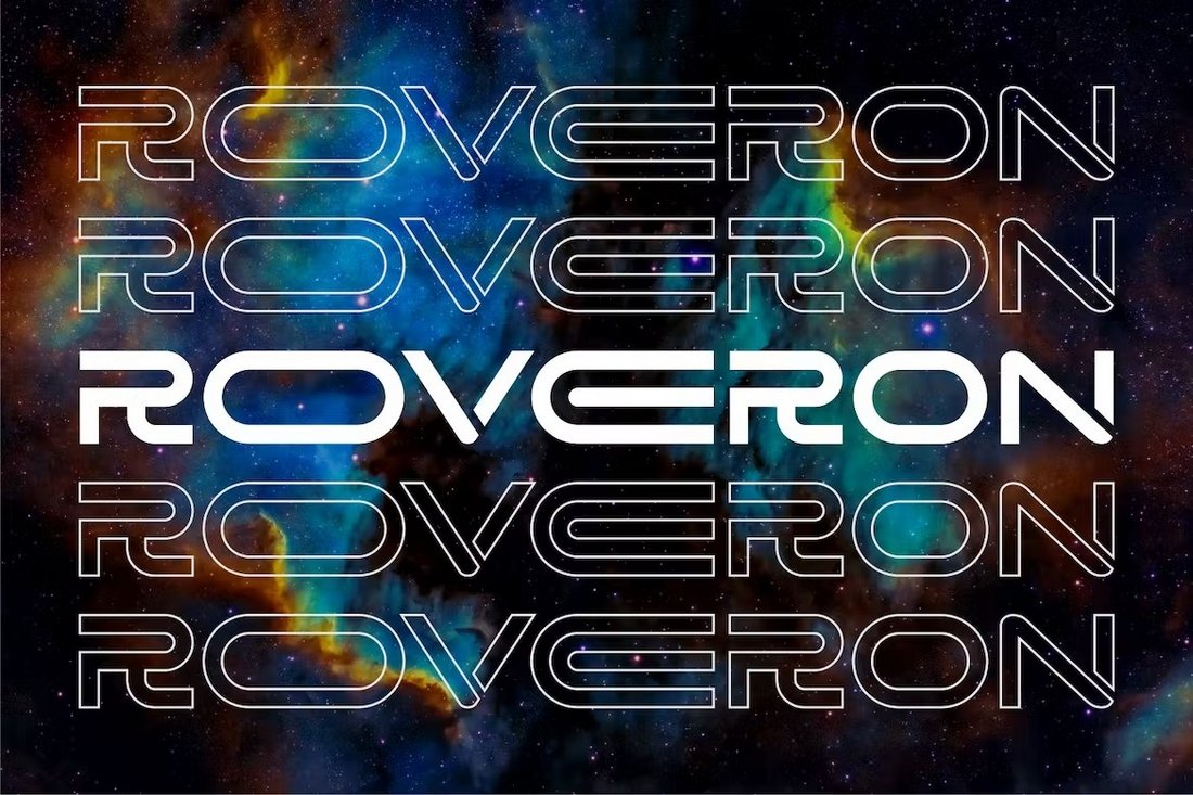 Roveron - Wide & Stretched Space Font