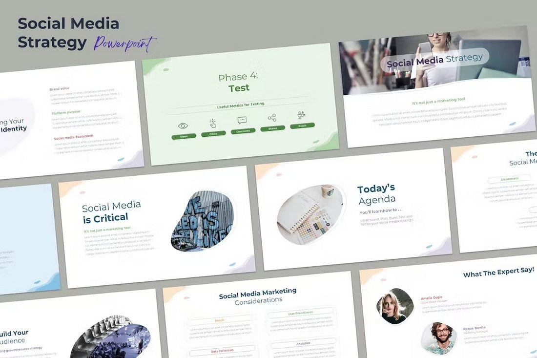 Social Media Strategy Plan Powerpoint Template
