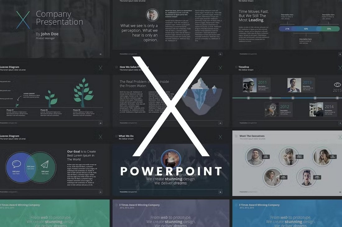 The X Note - Multipurpose Black and White Powerpoint Template