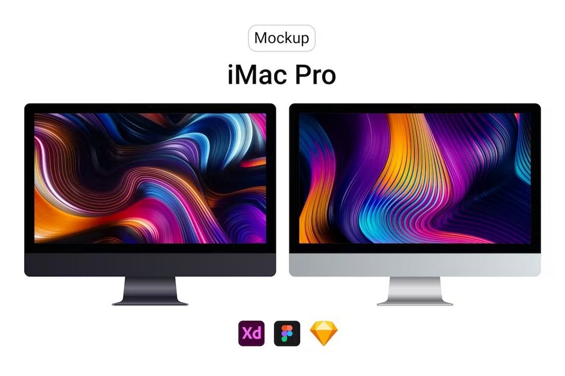 iMac Pro Adobe XD Mockups