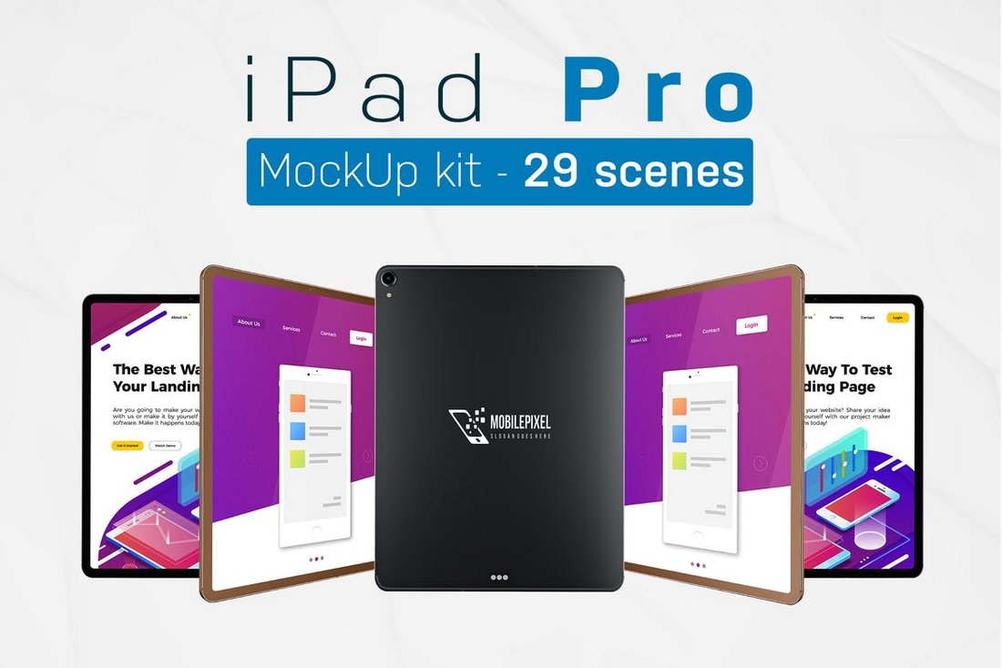 iPad Pro Mockup Kit - 29 Scenes