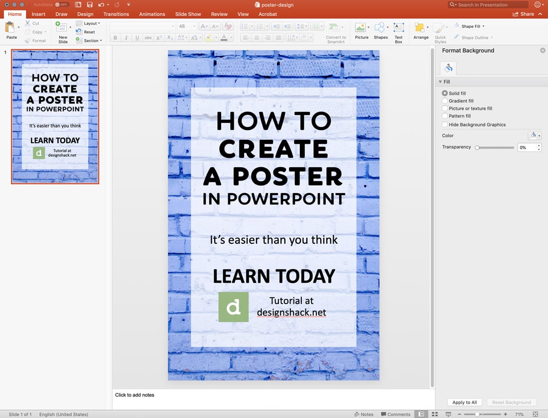 powerpoint poster