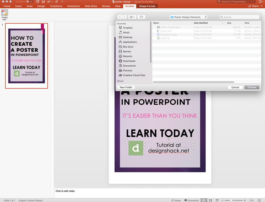powerpoint poster