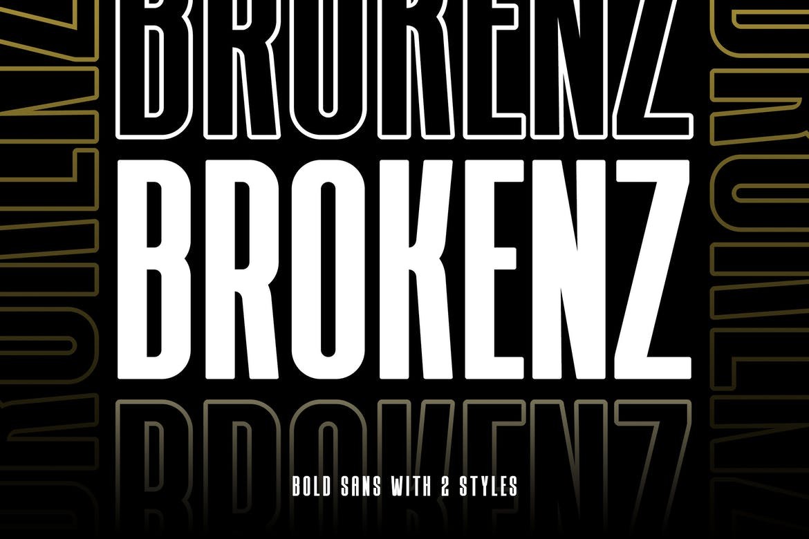 BROKENZ - Bold Block Font