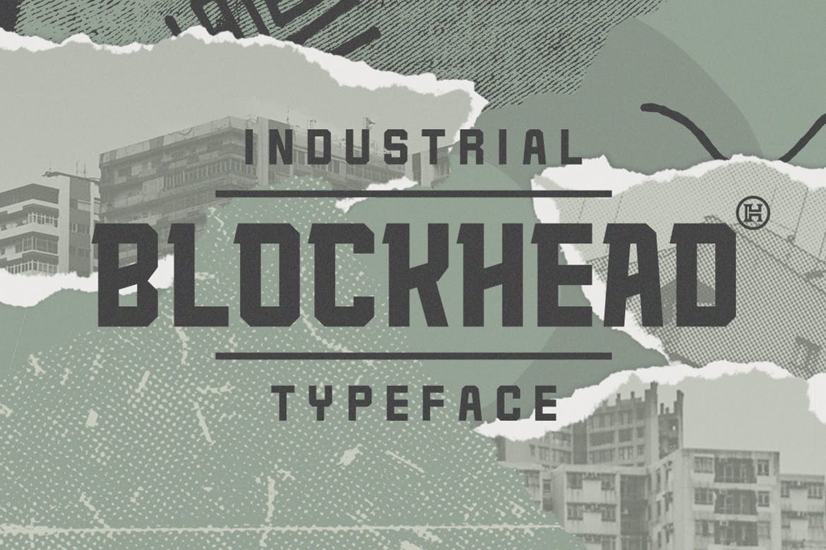 Blockhead - Geometric Block Font