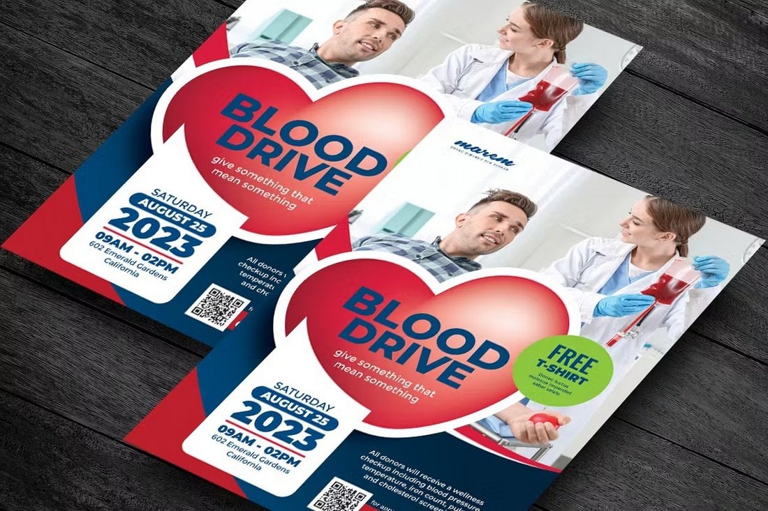 Blood Drive Flyer Template for Nonprofits