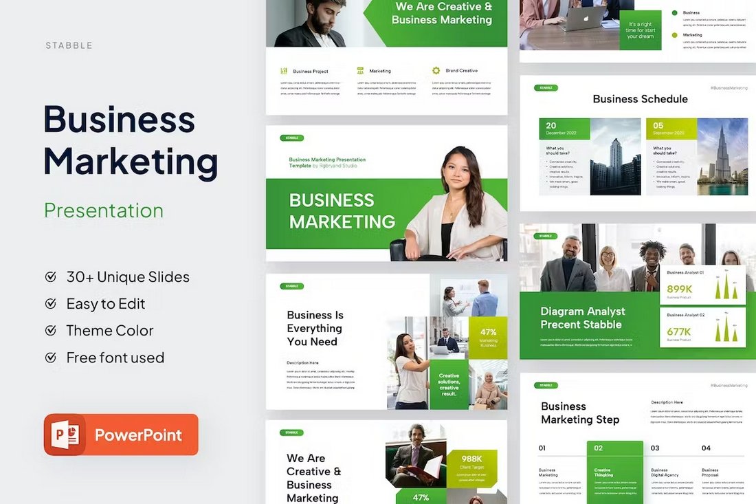 Business Marketing Plan Powerpoint Template