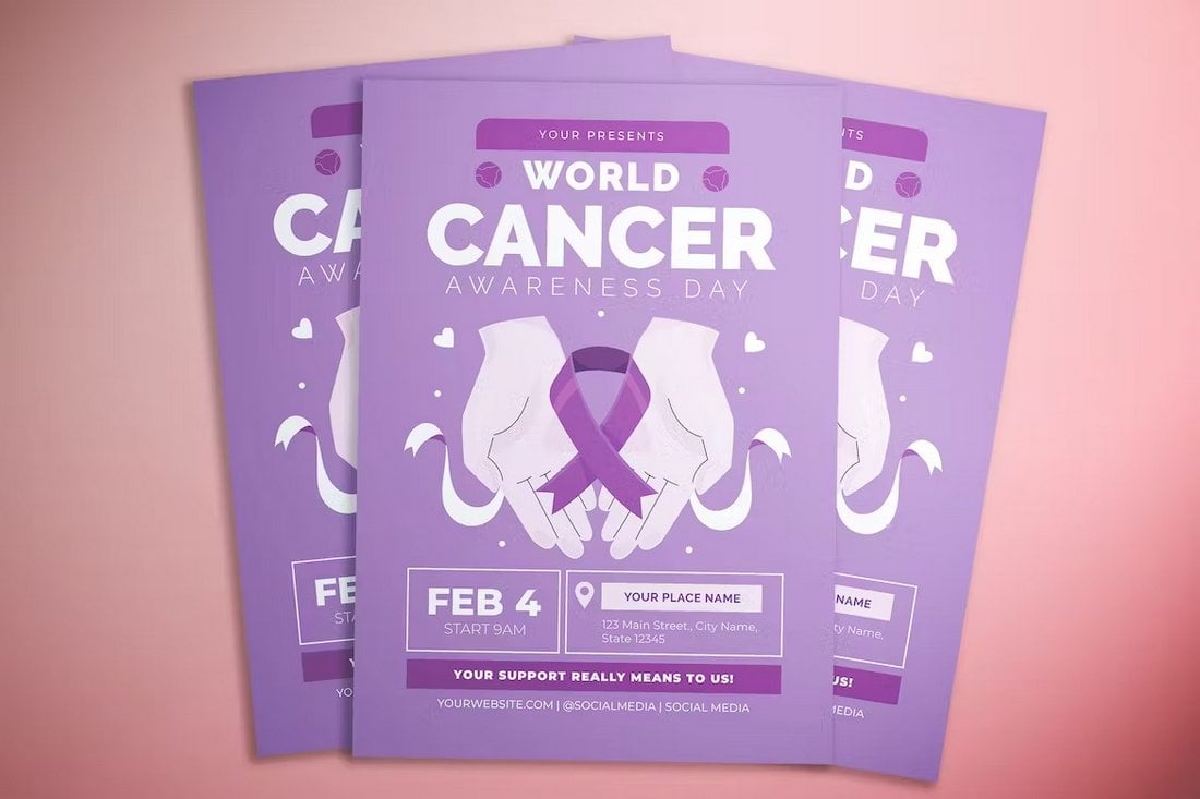 Cancer Awareness Flyer Nonprofit Template