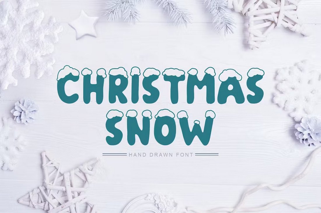Christmas - Hand Drawn Snow Font