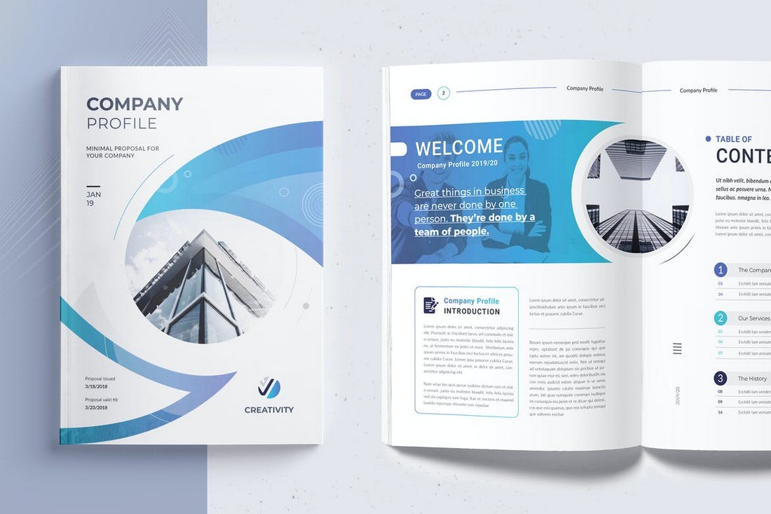 Clean Company Profile Word Template