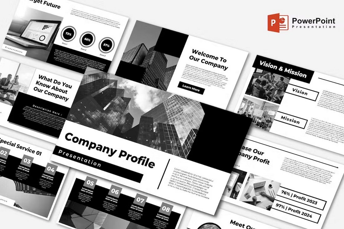 Company Profile Professional PowerPoint Template