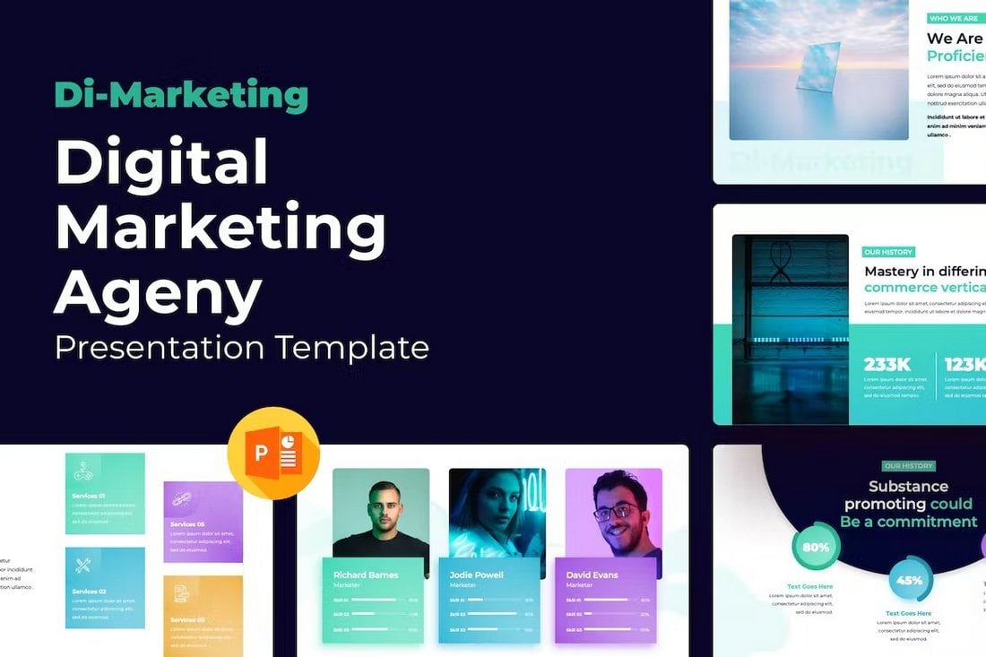 Di-Marketing Digital Marketing PowerPoint Template