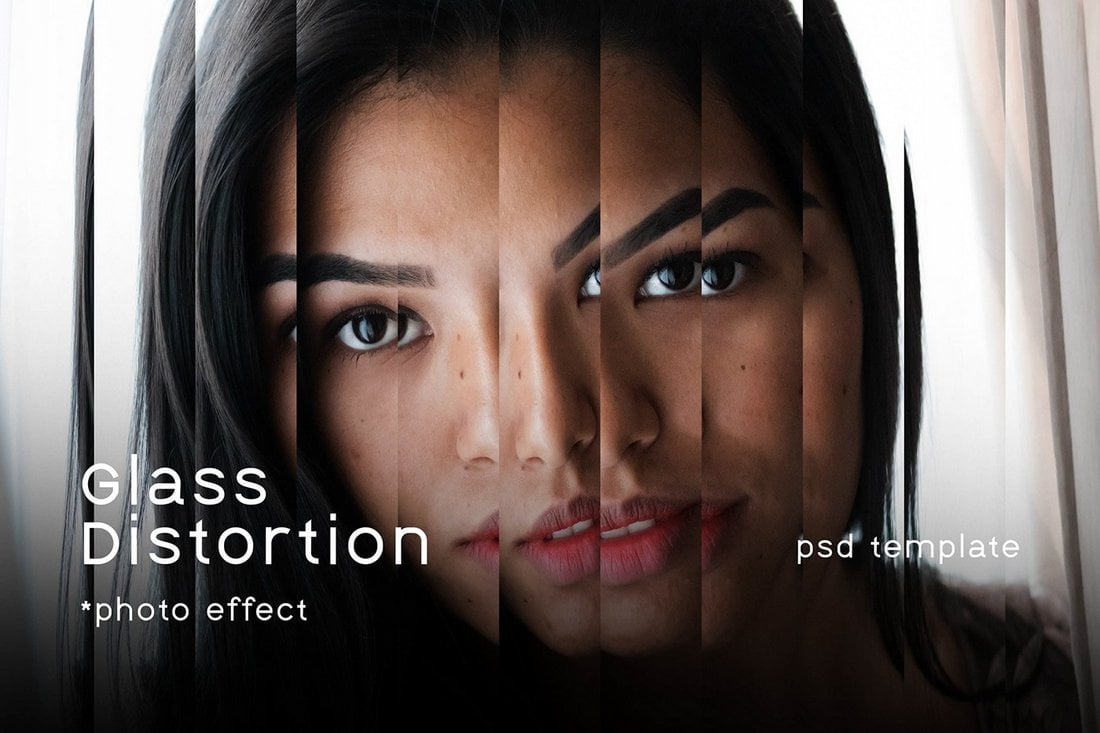 Free Glass Distortion Photo Effect PSD