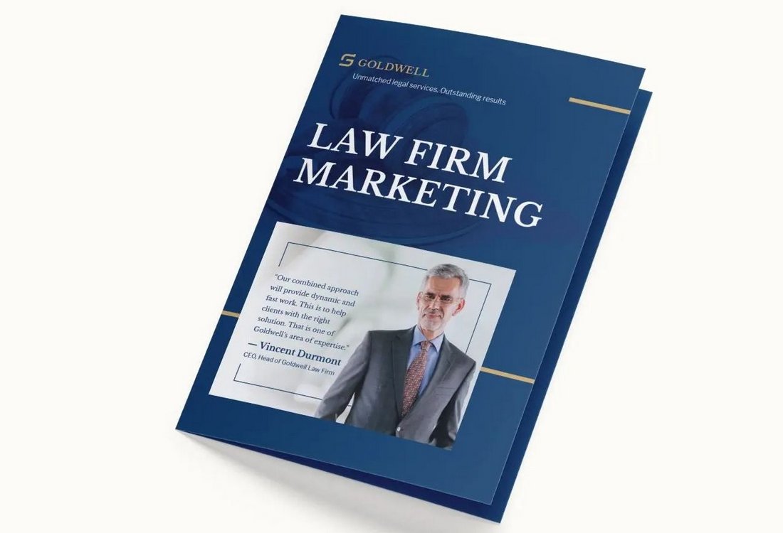 Free Law Firm Bi-Fold Brochure Word Template