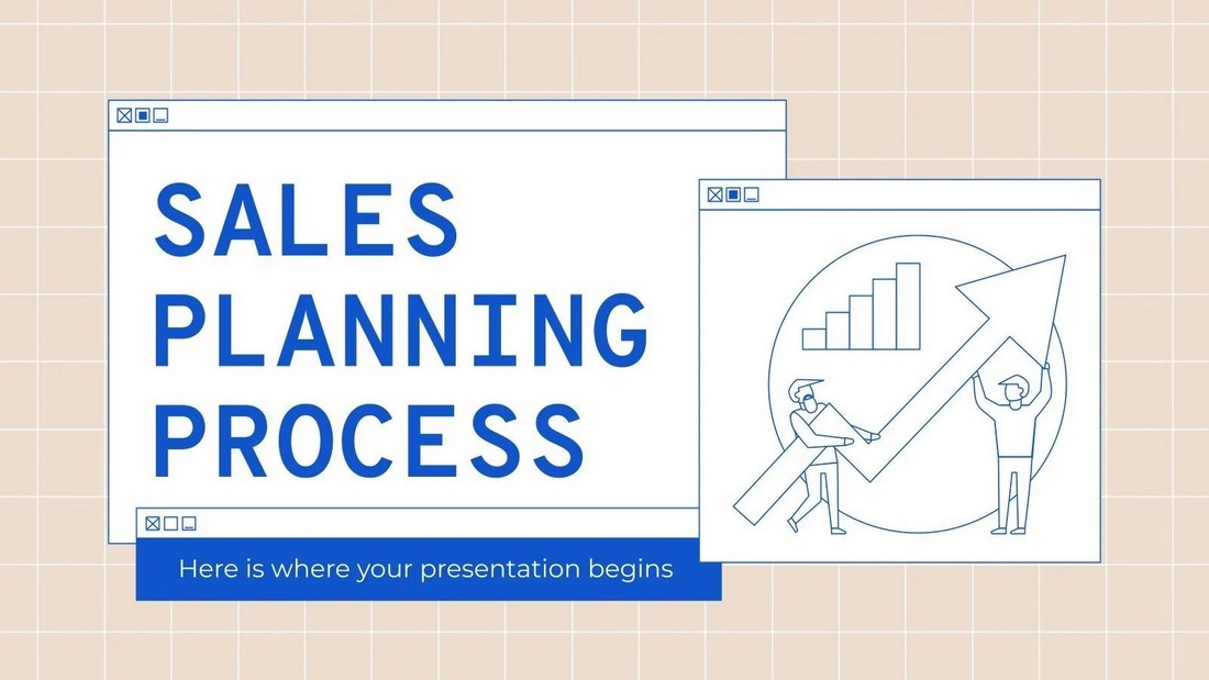 Free Sales Planning Process PowerPoint Template