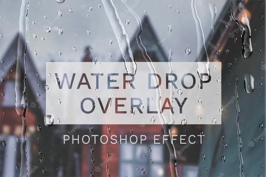 Free Water Drops On Glass Effect