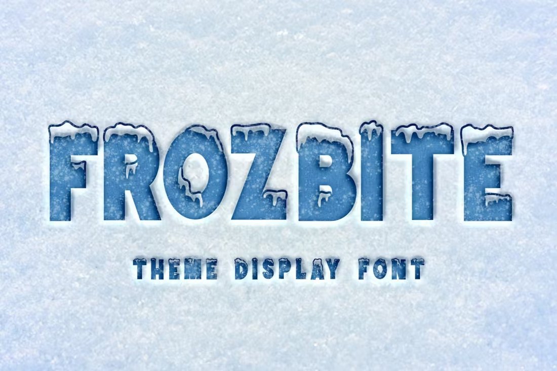 Frozbite - Unique Ice Font