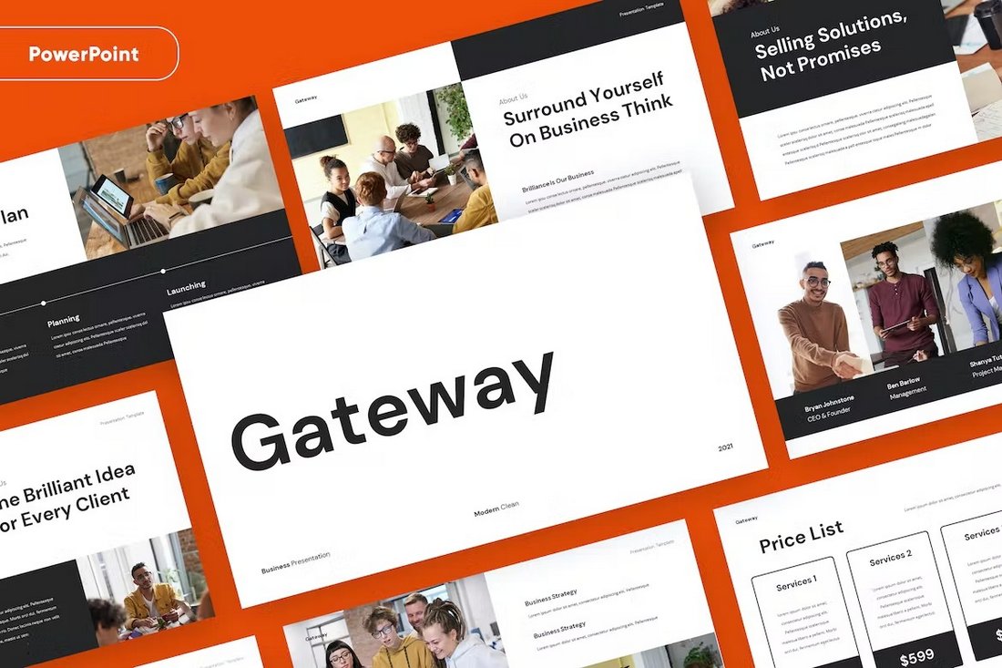 GATEWAY - Clean Business Pitch Powerpoint Template