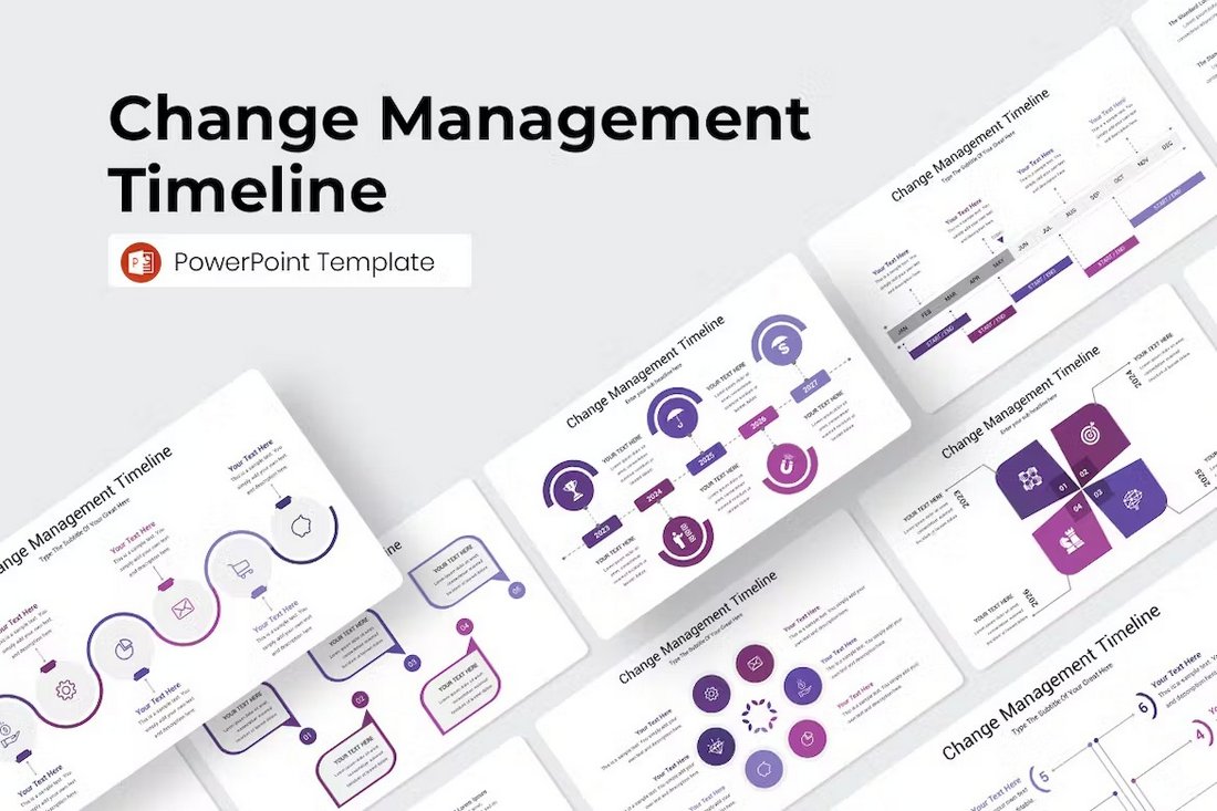 Management Timeline Infographic PowerPoint Template