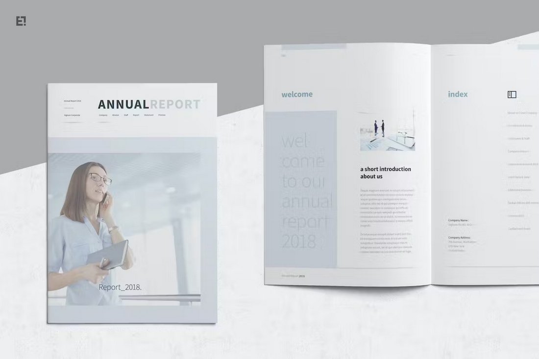 Minimal Business Report Template PDF