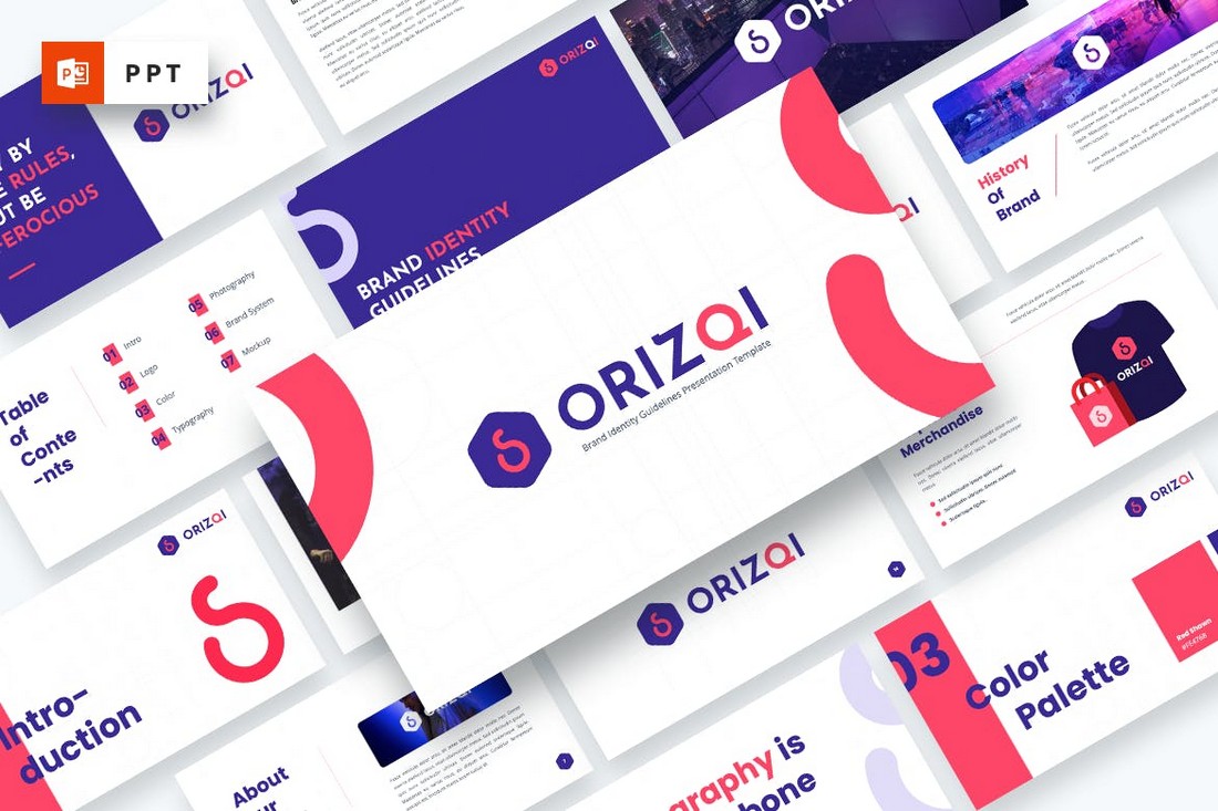 Orizqi - Brand Identity Powerpoint Template