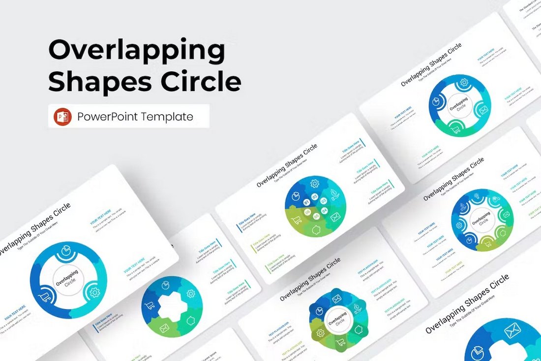 Overlapping Shapes Infographic PowerPoint Template