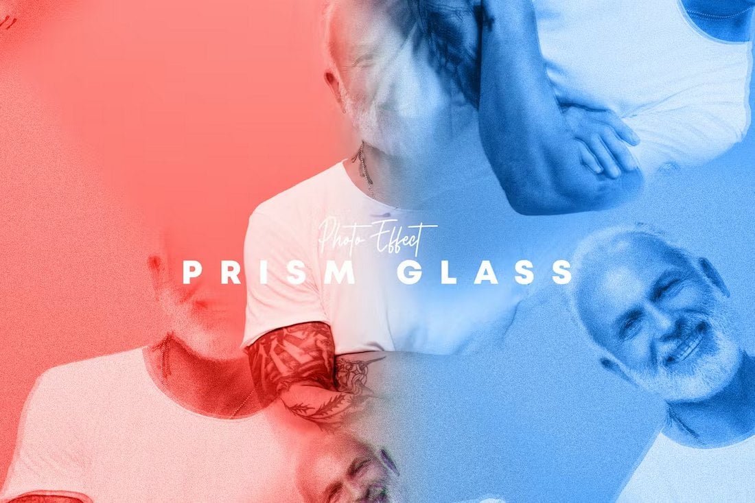 Prism Glass Photo Effect PSD