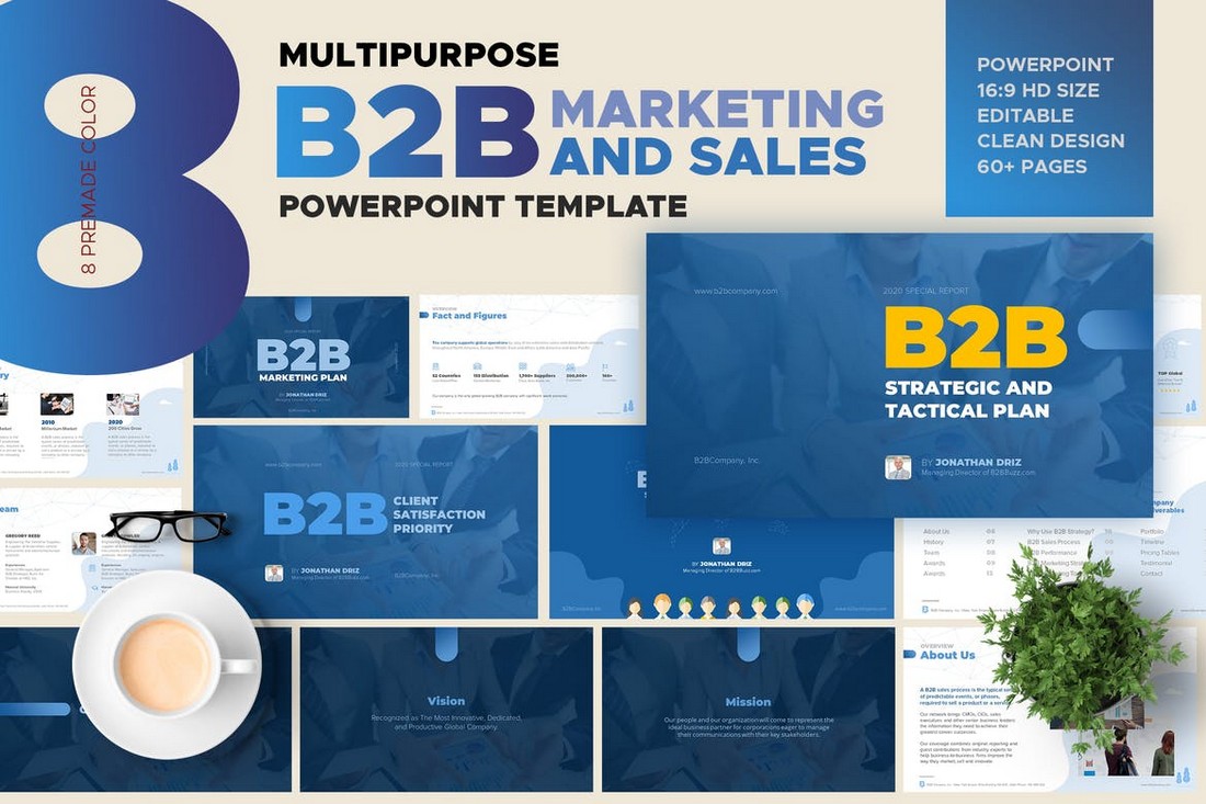Professional B2B Marketing & Sales Powerpoint Template
